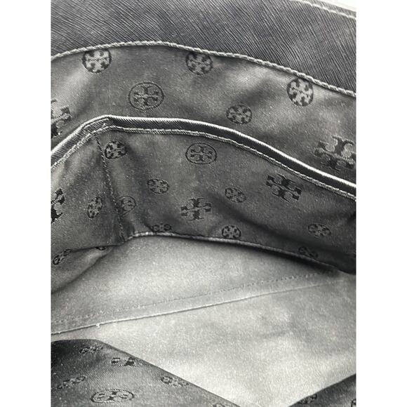 Tory Burch York Buckle Black Saffiano Leather Gold Tone Hardware Bucket Tote Bag - Picture 4 of 16